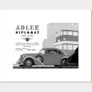 1936 ADLER DIPLOMAT - advert Posters and Art